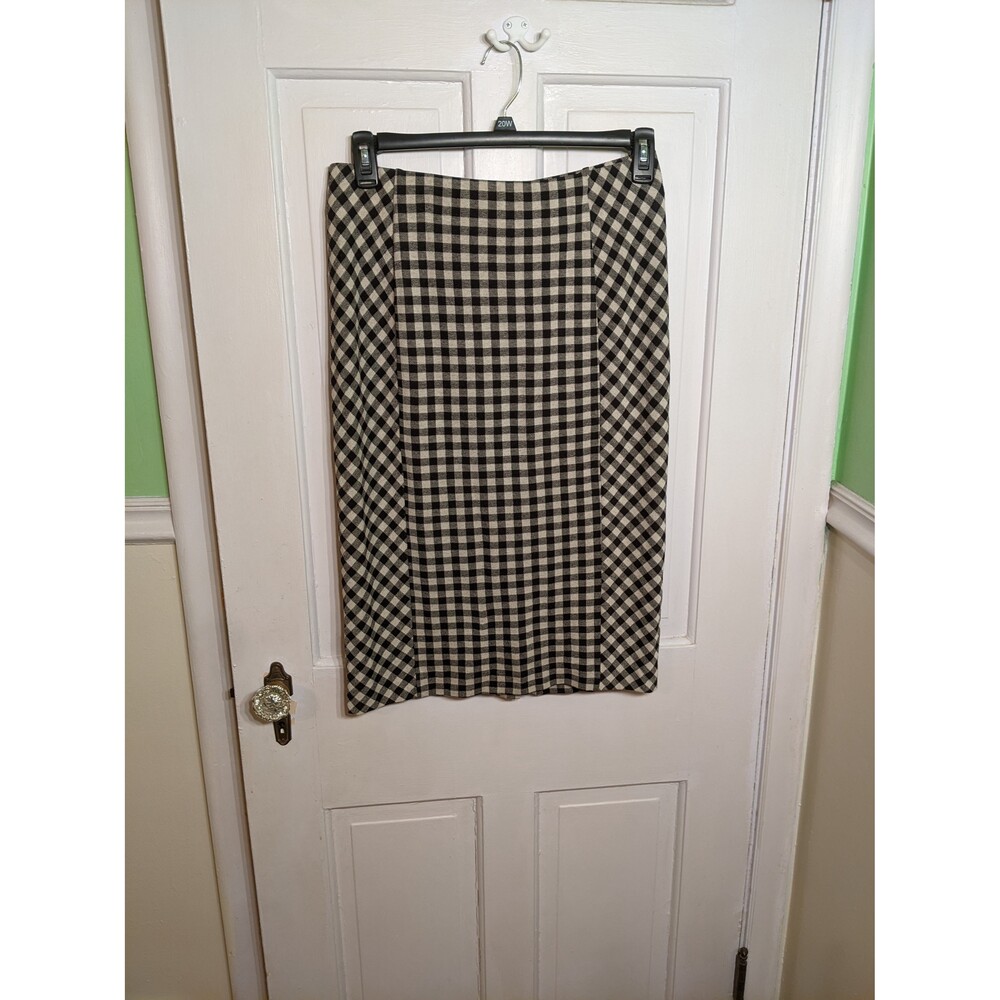 J. Jill Ponte Knit Checkered Gingham Skirt Size S - Picture 2 of 5